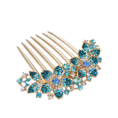 Barrette Sankuwen motif fleur bleu pour un style raffiné lors d un evenement
