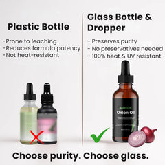SANOOR huile d'oignons rouges Himalaya, application sur cheveux mouillés pour douceur et contrôle.