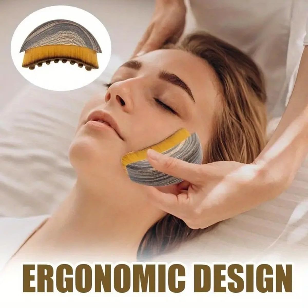 Brosse Sansheng à têtes doubles, traitement sur toutes les zones du visage.