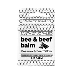 Baume lèvres Santa Cruz Paleo au suif de bœuf et cire d'abeille, hydratation nourrissante.