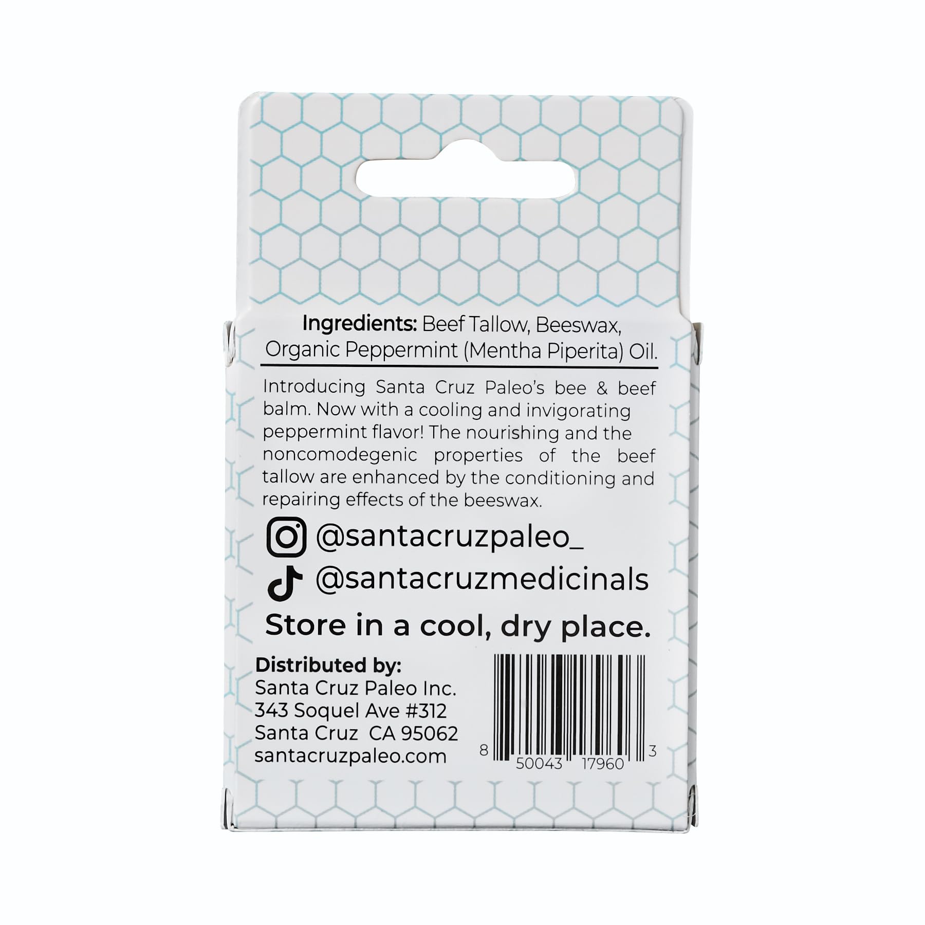 Santa Cruz Paleo beeswax closeup highlights protective barrier for lips.