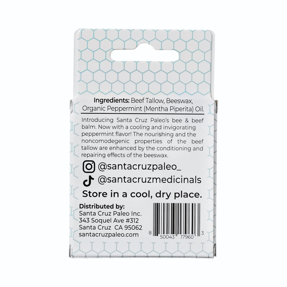Santa Cruz Paleo beeswax closeup highlights protective barrier for lips.