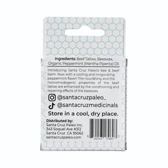 Santa Cruz Paleo beeswax closeup highlights protective barrier for lips.