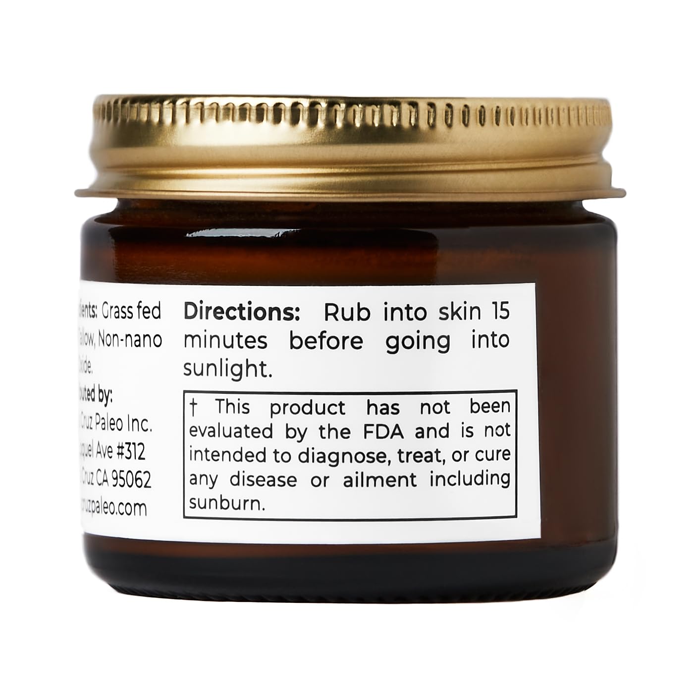 Santa Cruz Paleo non-nano zinc oxide formula offers mineral protection on contact