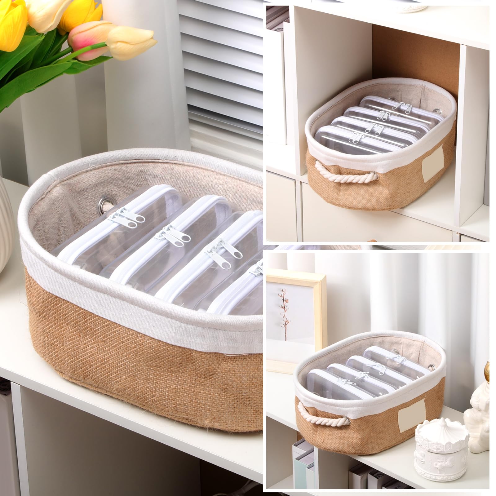 Boîte transparente Sanwuta, rangement compact pour objets quotidiens.