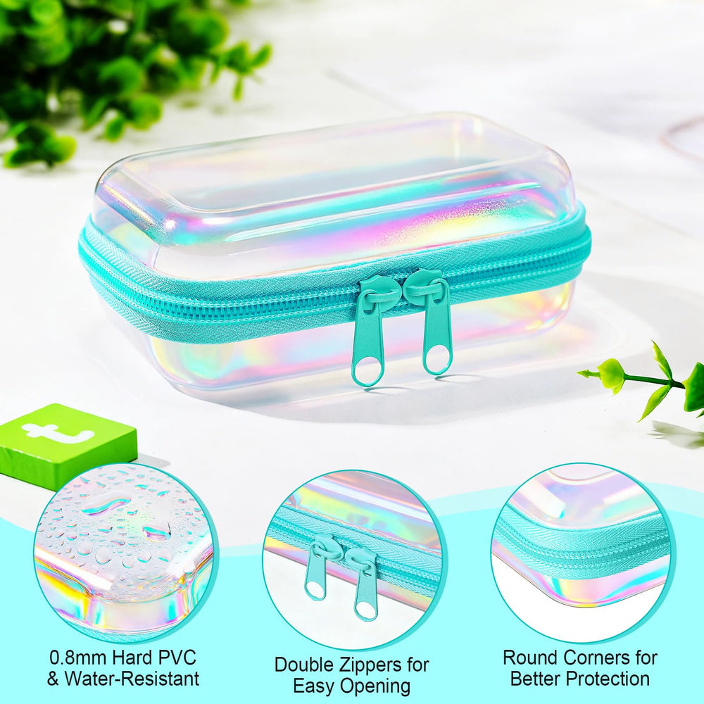 Etui Sanwuta transparent multi-usage, pratique pour cosmétiques et petits accessoires.