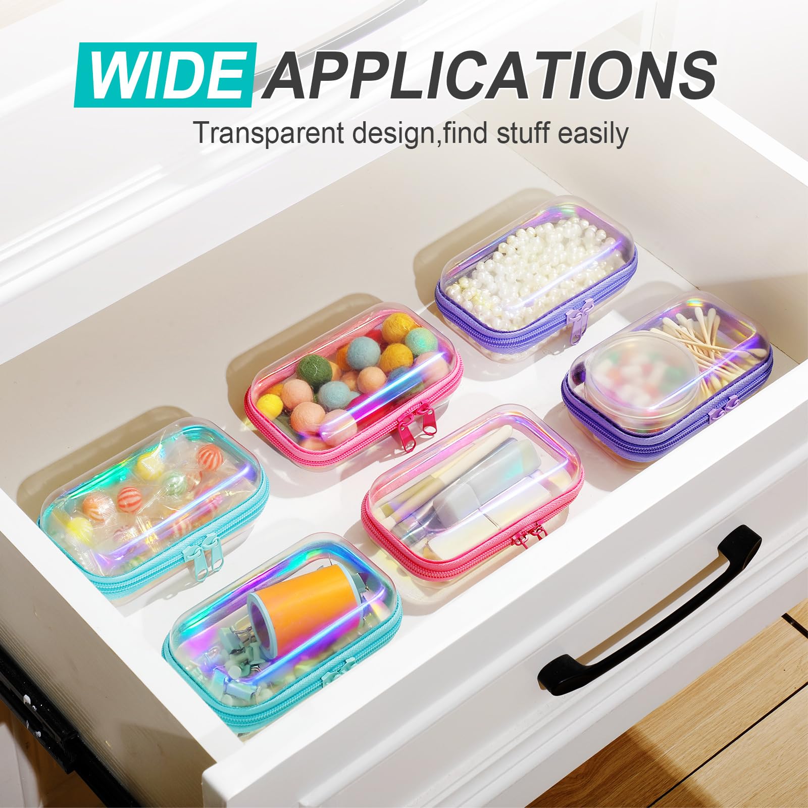 Boîte zippée Sanwuta transparente, sécurise snacks lors des déplacements.