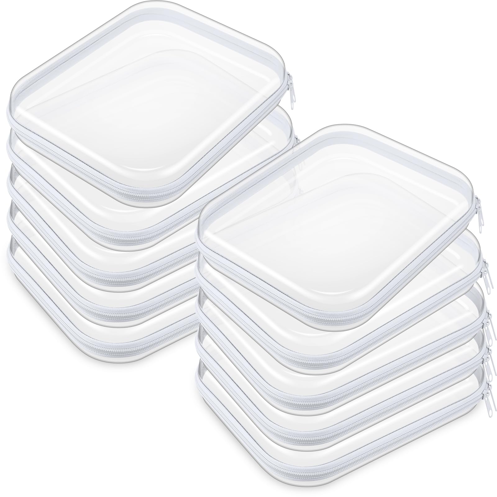 Sanwuta étui dur transparent avec zip, pratique pour rangement rapide.