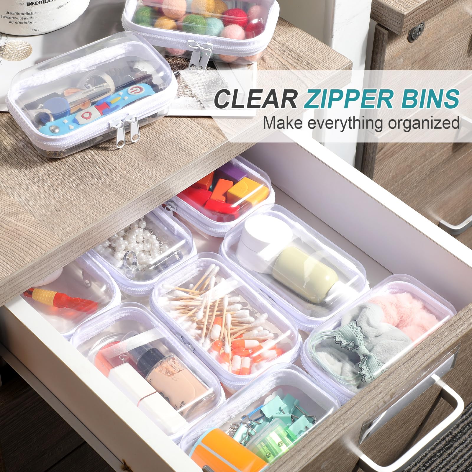Sanwuta: étuis empilables transparents organisation flexible et compacte.