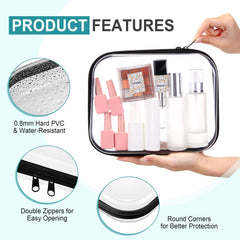 Etuis maquillage Sanwuta transparents, accès rapide