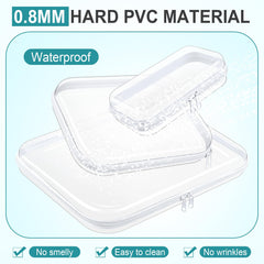 Petit étui transparent Sanwuta, rangement rapide pour stylos et accessoires.