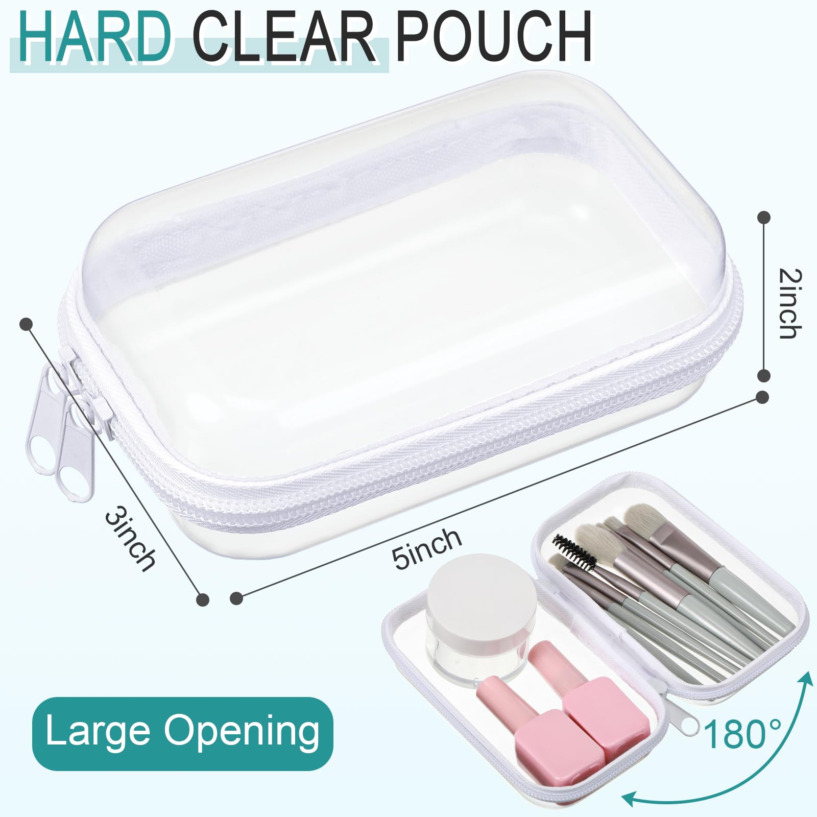 Etui rigide transparent Sanwuta avec fermeture double pour protéger vos objets.