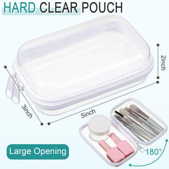 Etui rigide transparent Sanwuta avec fermeture double pour protéger vos objets.