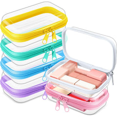 Sanwuta: etuis zippés transparents montrant six boîtiers faciles à organiser.