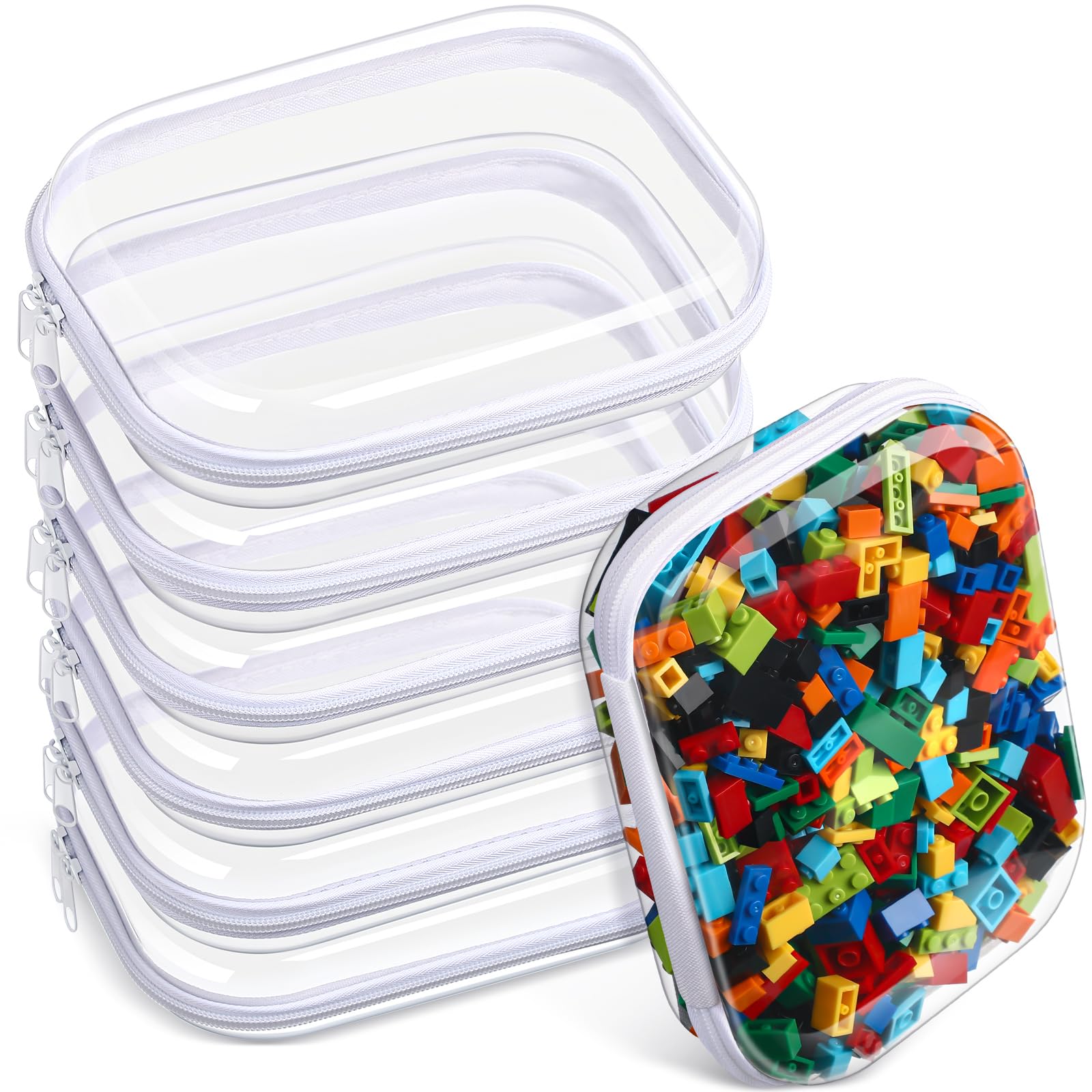 Sanwuta étui zippé transparent, rangement maquillage clair et rapide.