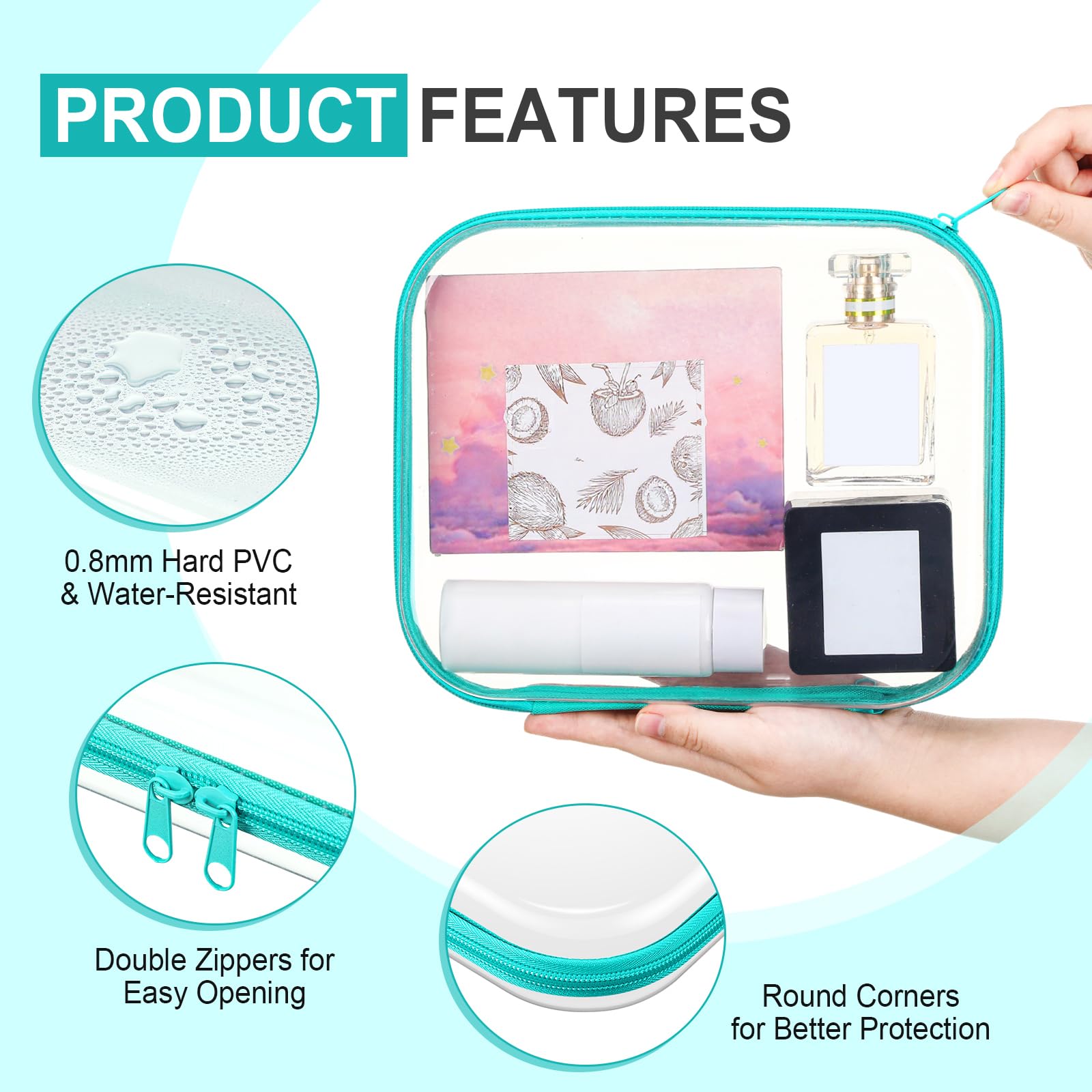 Etui Sanwuta transparent pour accessoires electroniques, protection et visibilite.