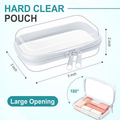 Sanwuta: étui zippé transparent S idéal pour petites fournitures de bureau.