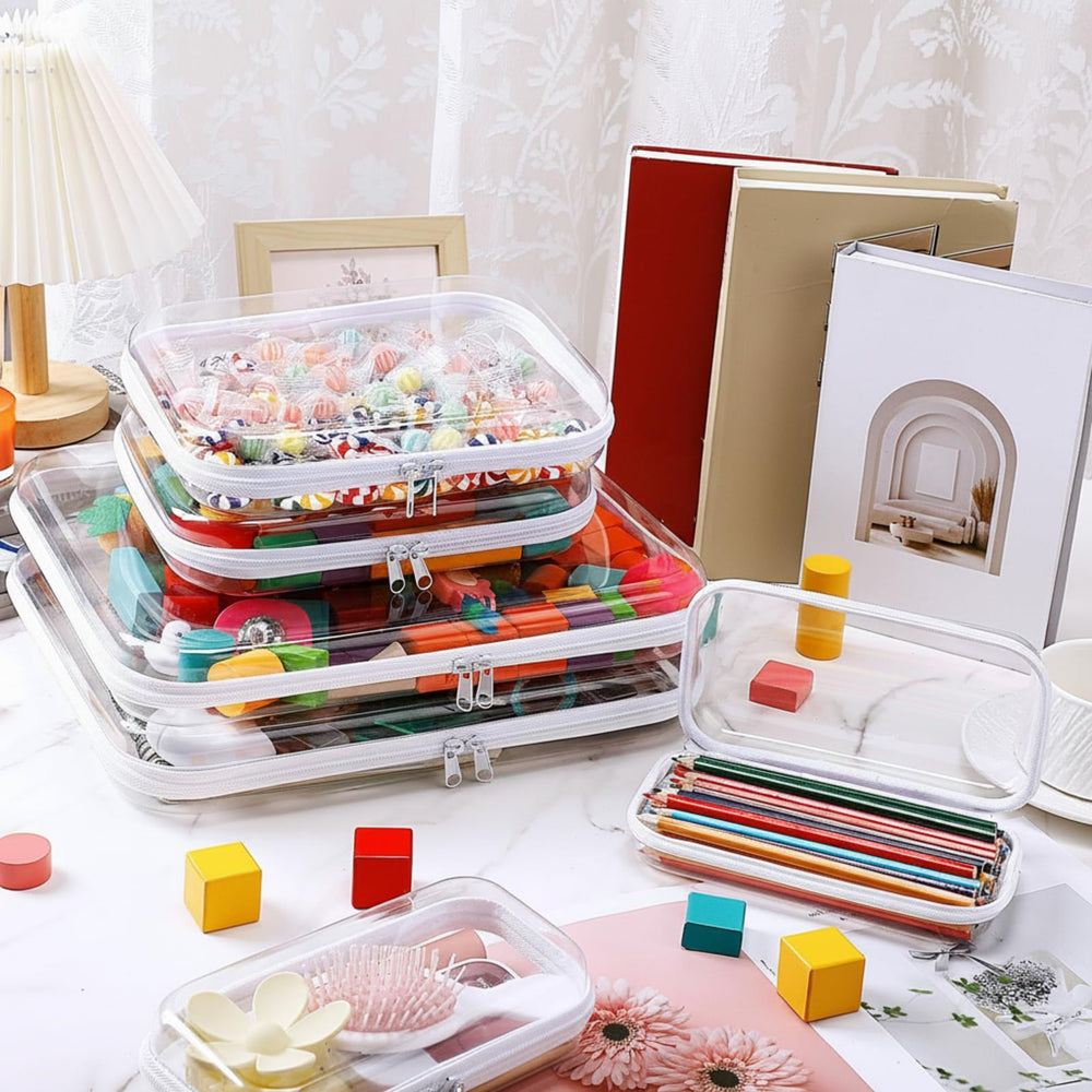 Solution de rangement voyage Sanwuta, les contenus restent visibles et accessibles.