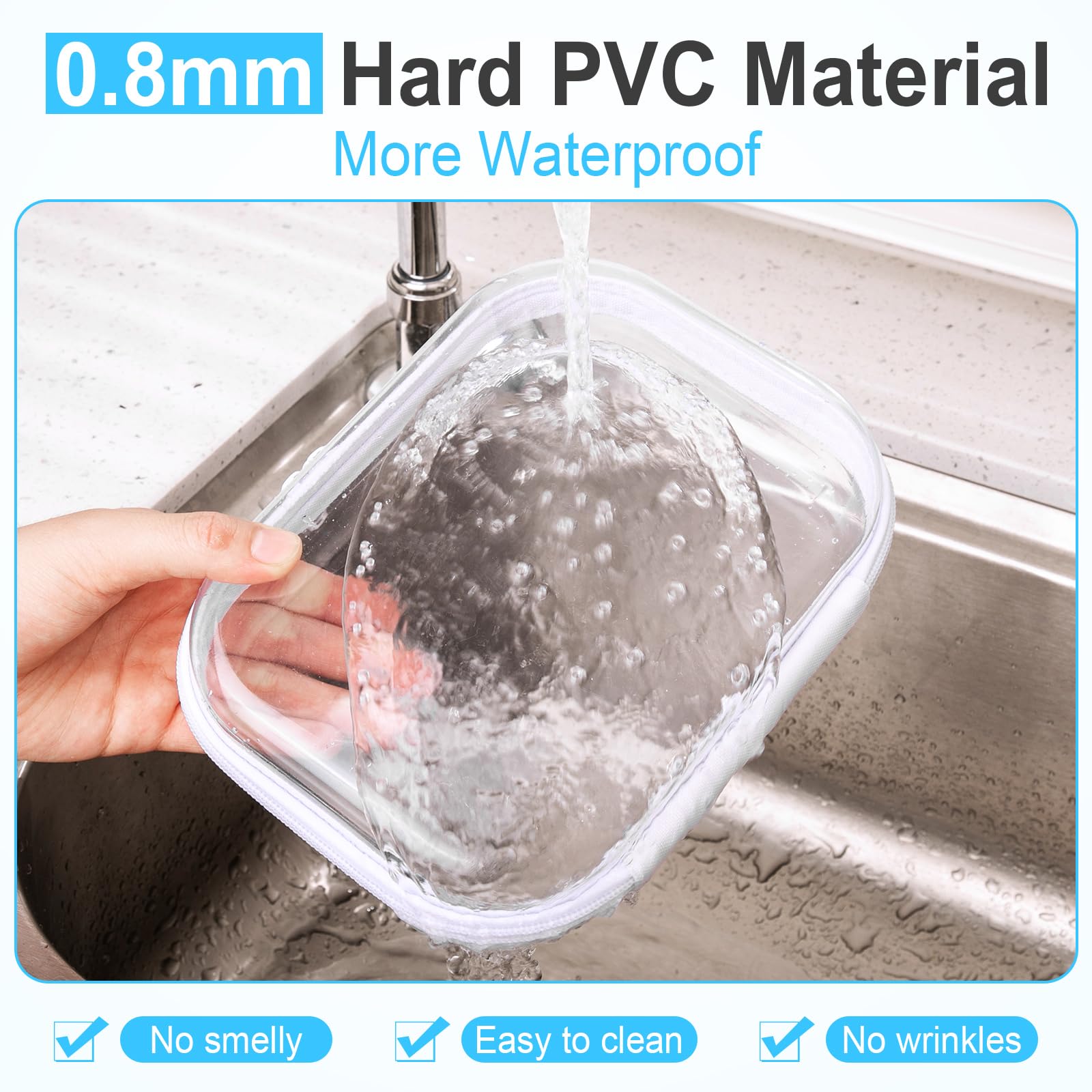 Sanwuta: poche transparente pour articles de toilette et rangement pratique.