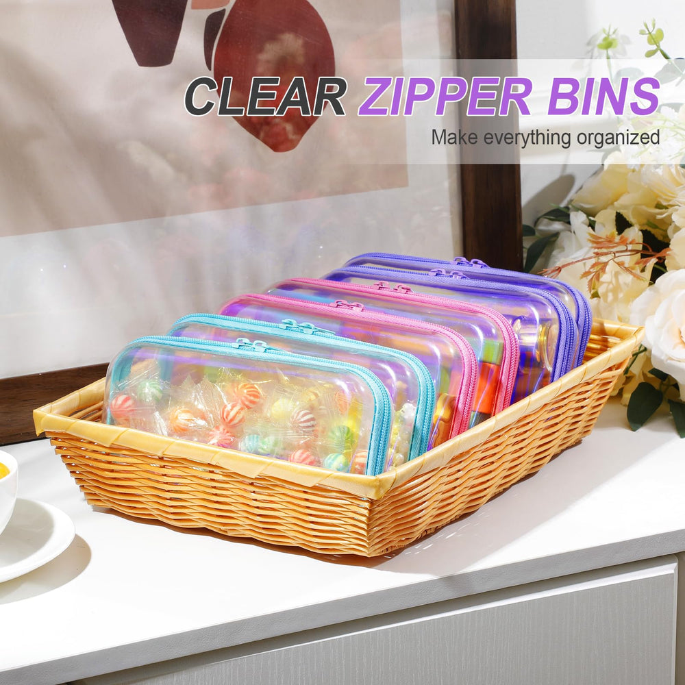 Sanwuta poche transparente zippée rigide, organisation pratique pour sacs et valises.