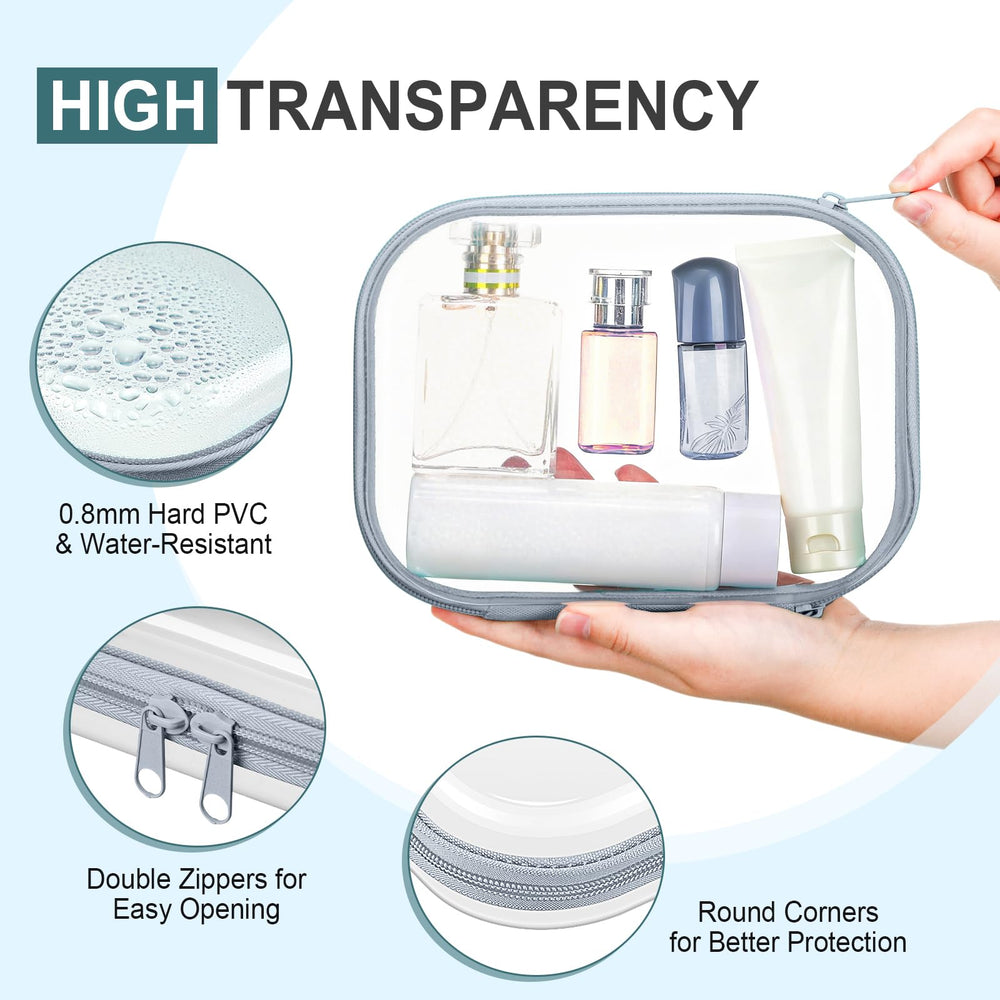 Pochette cosmétiques Sanwuta compacte et transparente pour gagner du temps.