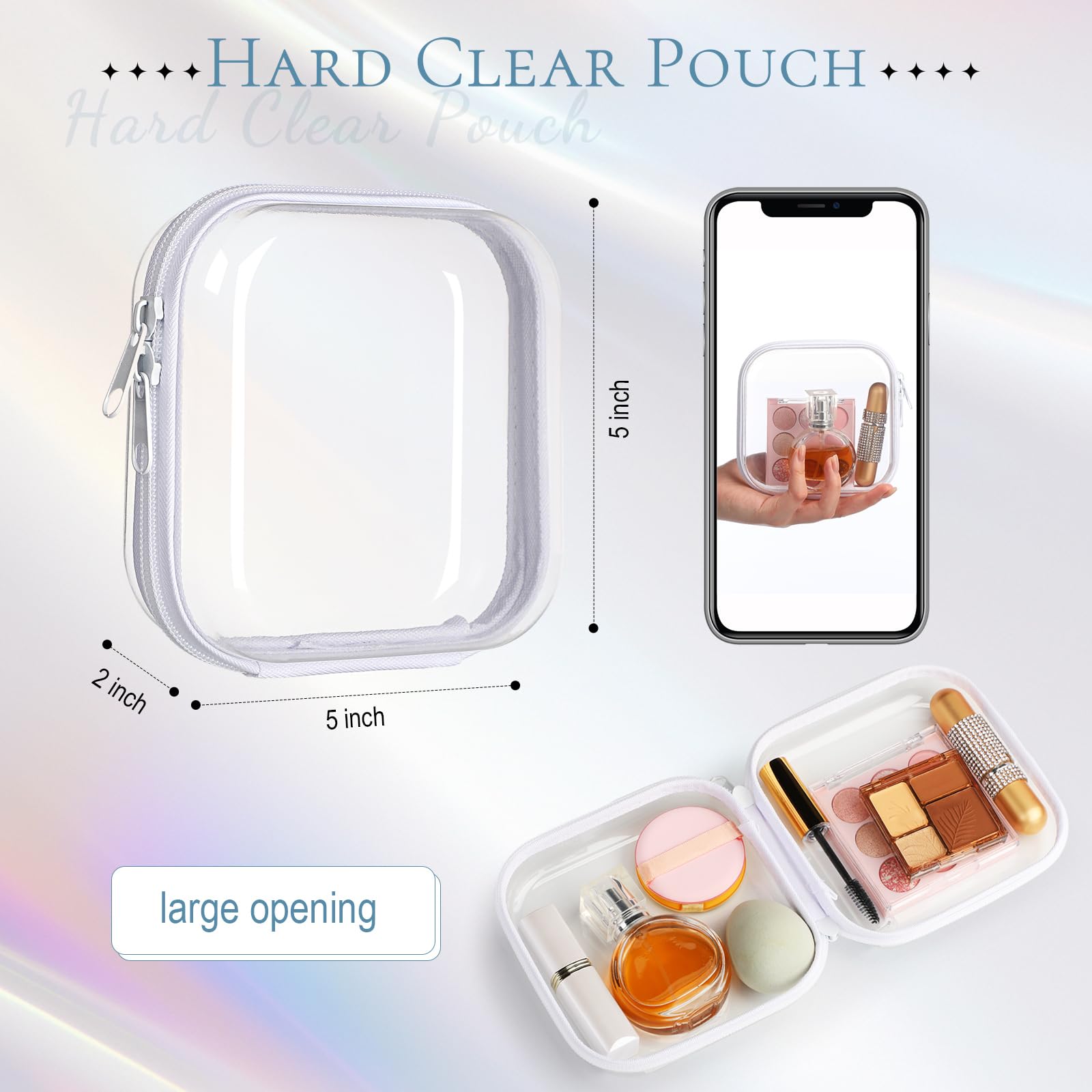 Sanwuta pochette transparente et durable – organisation facile du maquillage et des accessoires.