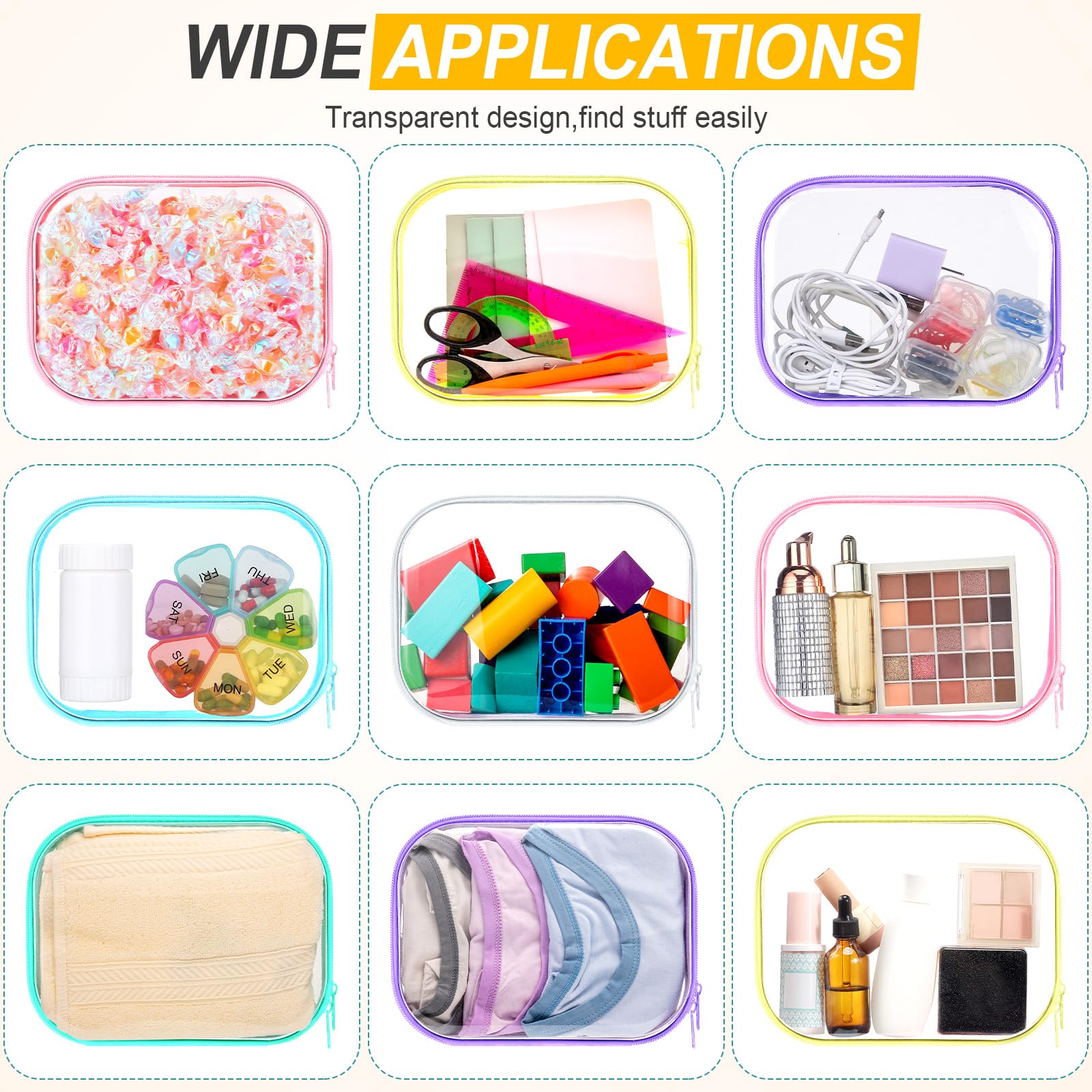 Sanwuta: pochette transparente pour snacks et transport faciles.