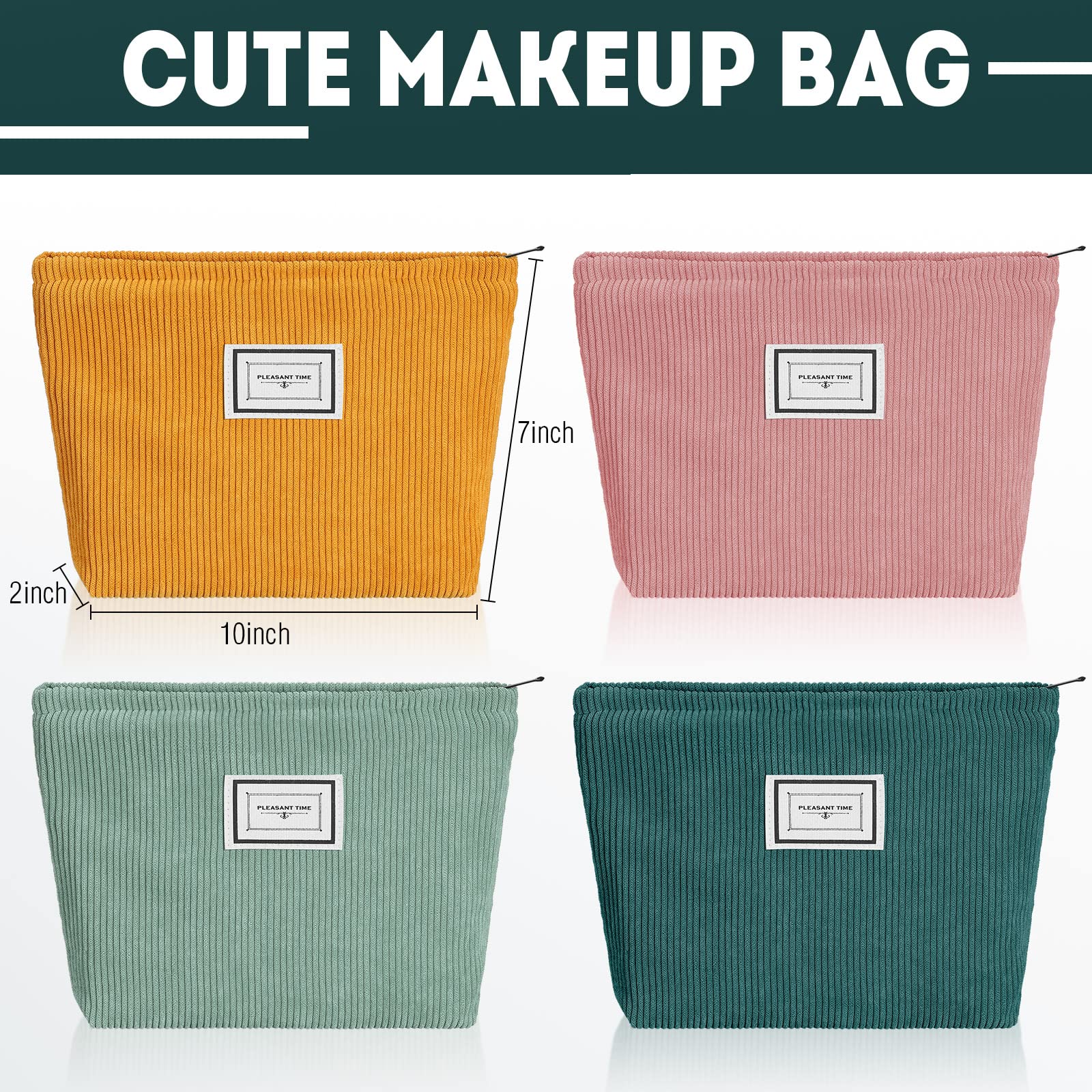 Pochettes Sanwuta velours avec zip fluide pour sécuriser vos accessoires beauté.