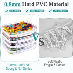 Pochettes transparentes Sanwuta avec visibilité immédiate du contenu.