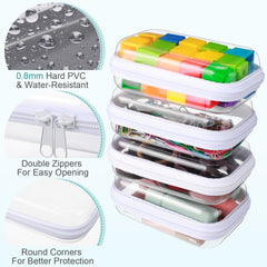 Pochettes transparentes Sanwuta 5 × 3 × 2 pouces, parfaites pour maquillage en voyage.