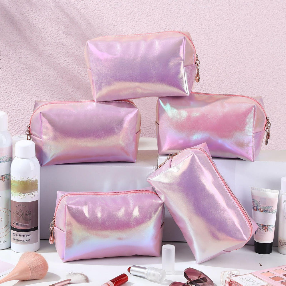 Sanwuta trousse maquillage rose laser utilisation quotidienne facile a transporter.