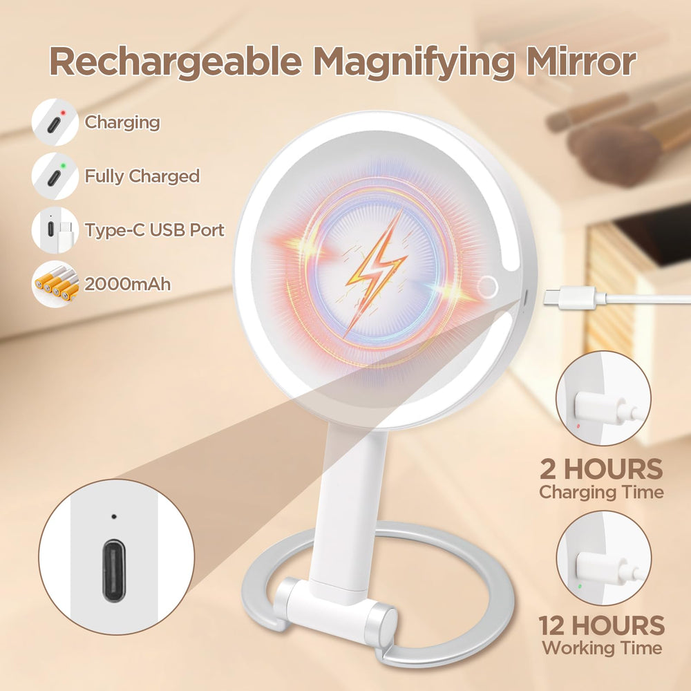 SANYCASA autonomie jusqu’à 3 heures, parfait pour les séances de maquillage.