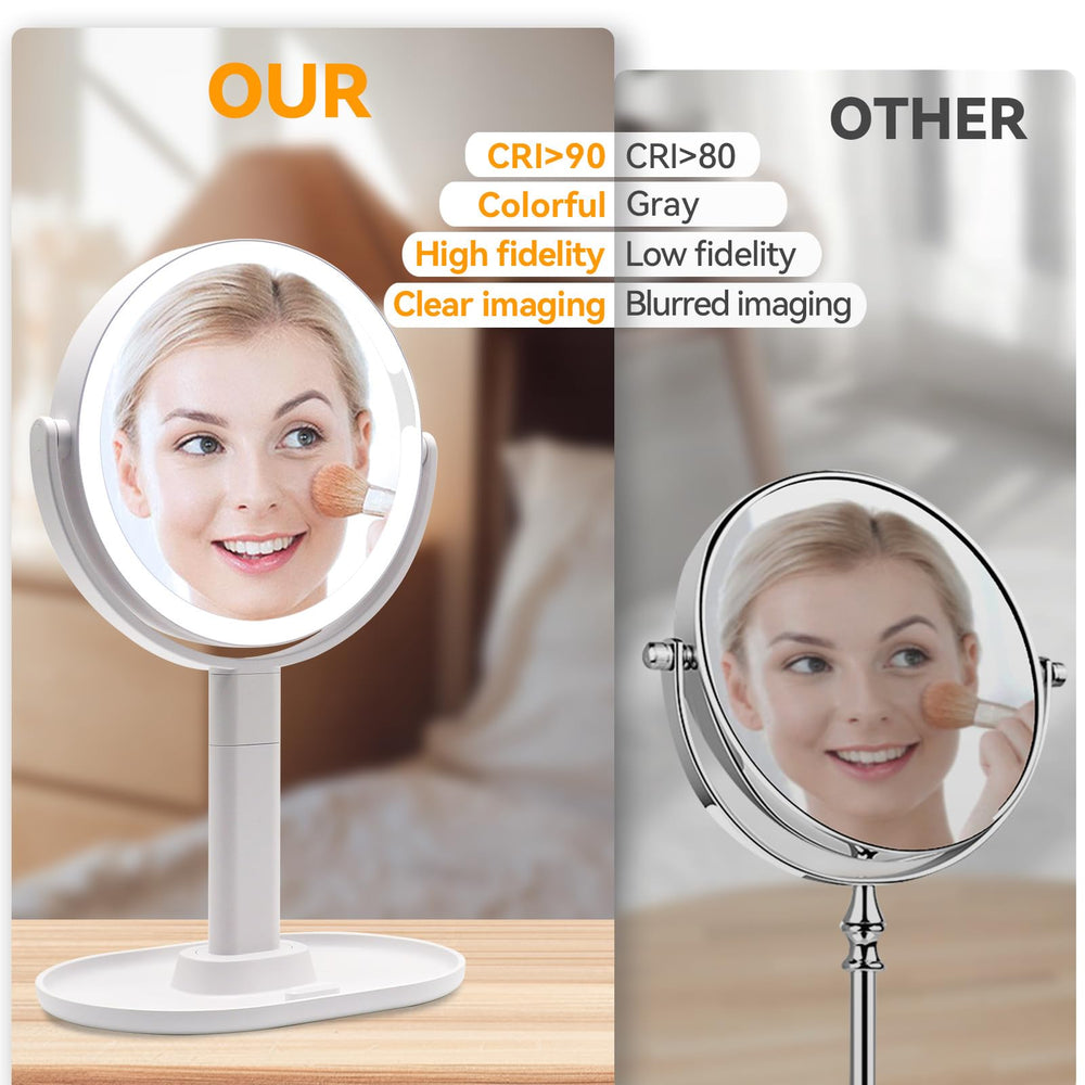 Miroir SANYCASA kit cadeau avec chiffon microfibre et étui pliable.