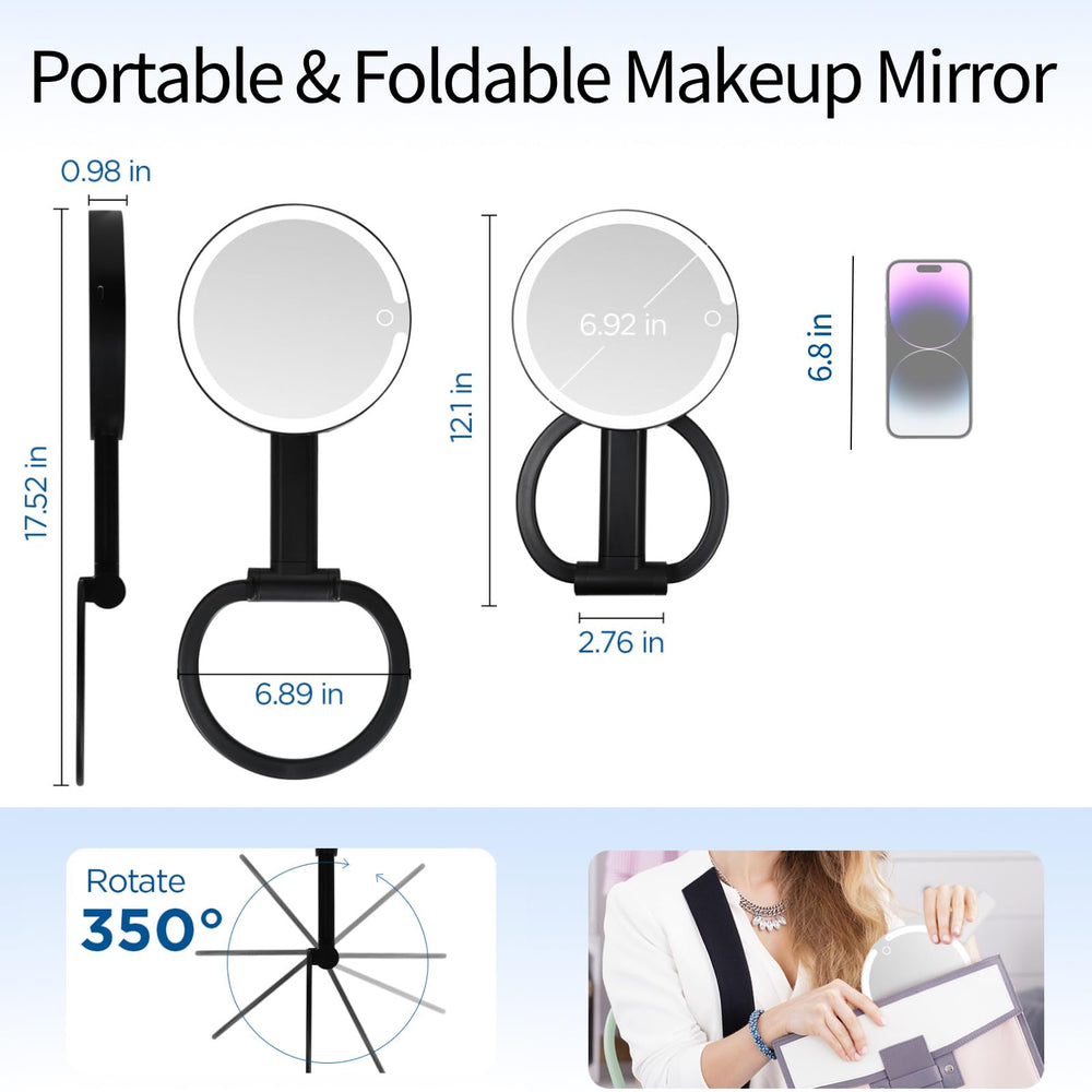Rotation à 360° du miroir SANYCASA pour un angle parfait.