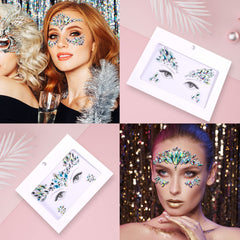 SAOROPEB Face Gems cristal étincelant 4: résistant à l'eau pour fête.