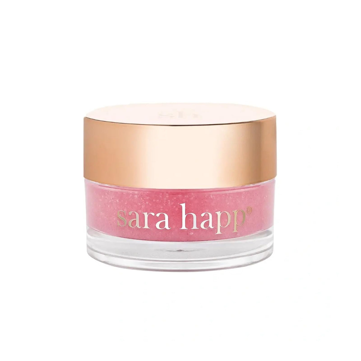 Gommage pour lèvres Sara Happ en bouteille, parfum pamplemousse rose, exfolie en douceur.