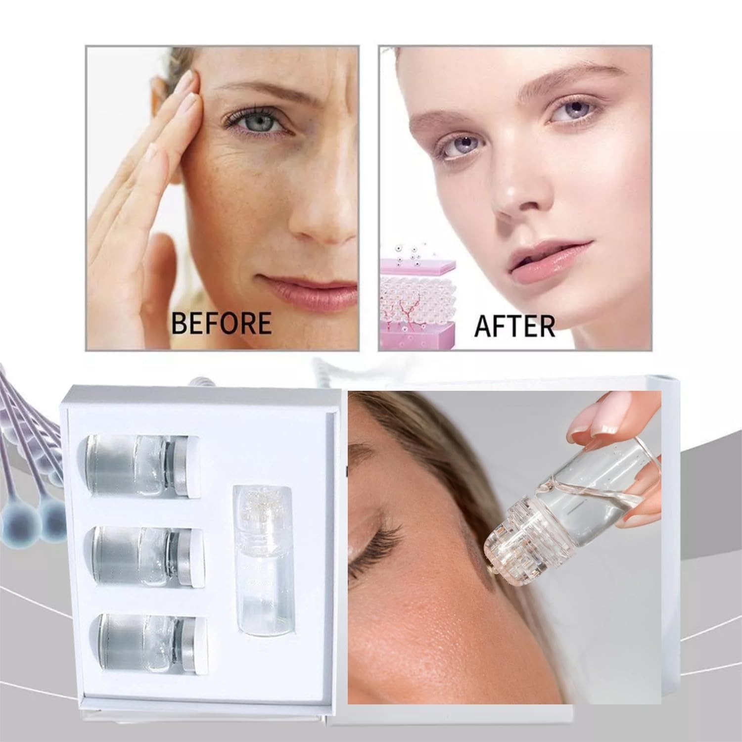 Saranova Stamp Applicateur Visage, application précise et hydratation ciblée.