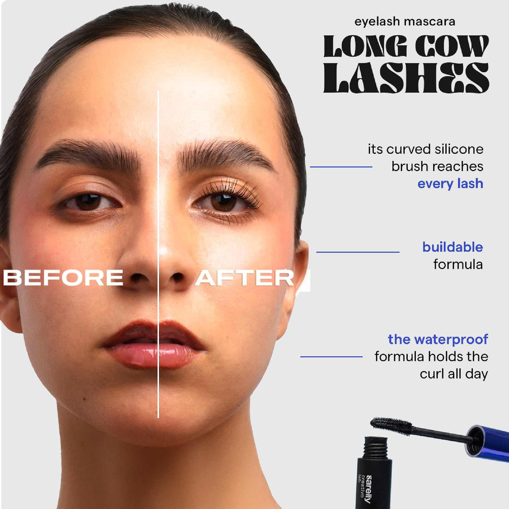 SARELLY Mascara Cils Longs – formule résistante à l'eau pour une tenue durable.