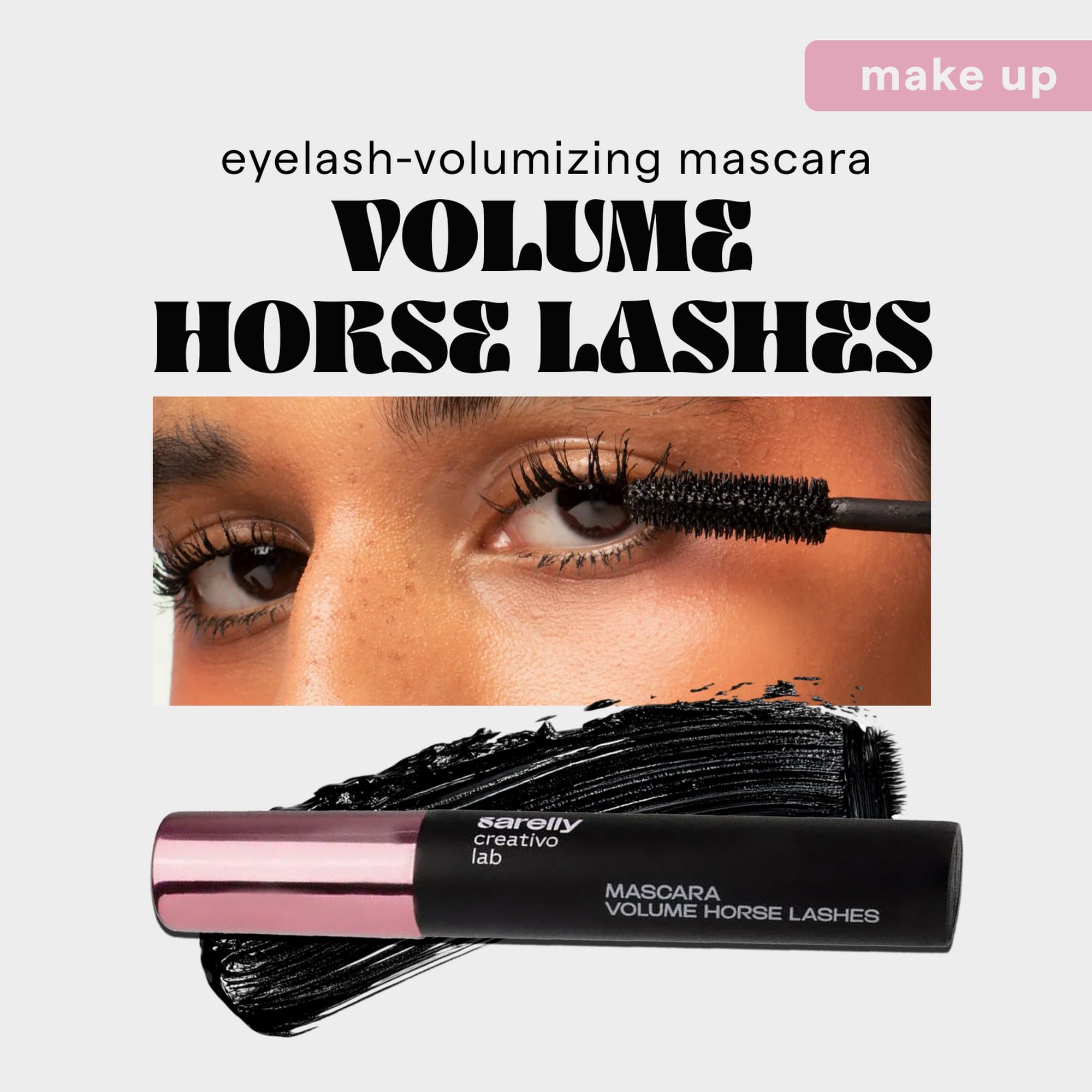 SARELLY Mascara mini 6 g – retouches faciles en voyage.