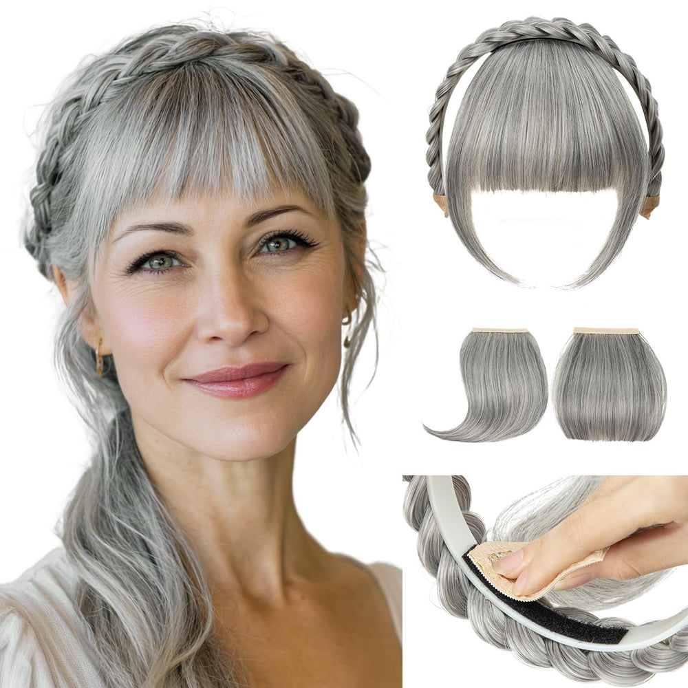 SARLA bandeau tressé avec franges détachables pour un look polyvalent en un seul accessoire