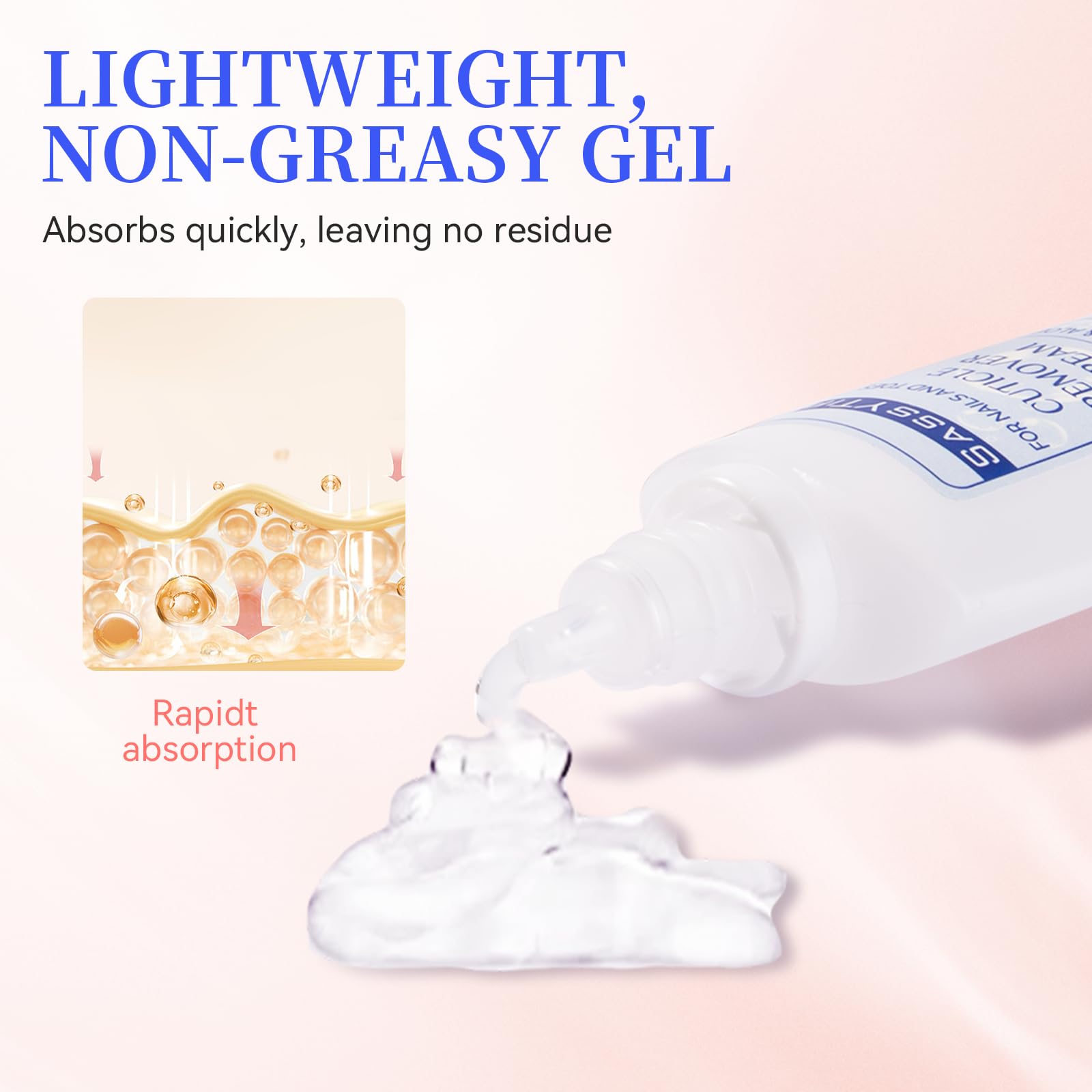 SASSYTIP Gel utilisable à domicile et en salon pour routine manucure.