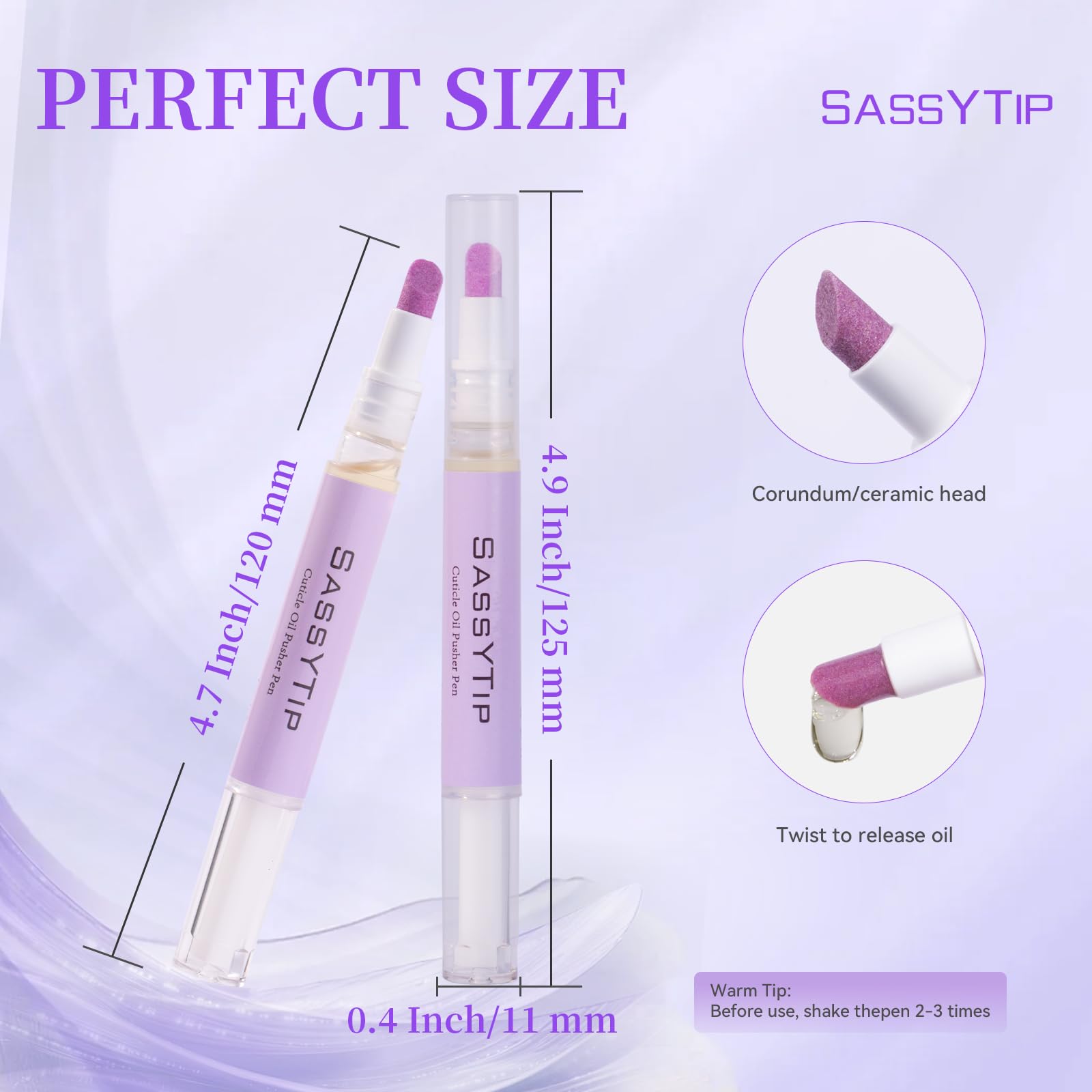 SASSYTIP Emballage compact idéal pour sac à main.