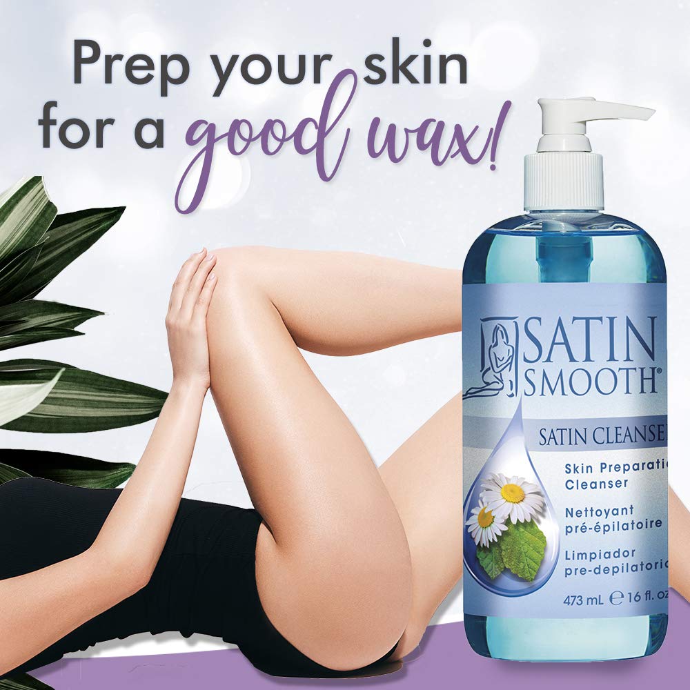 SATIN SMOOTH Nettoyant des pores, montre le flacon prêt à nettoyer les pores avant épilation.