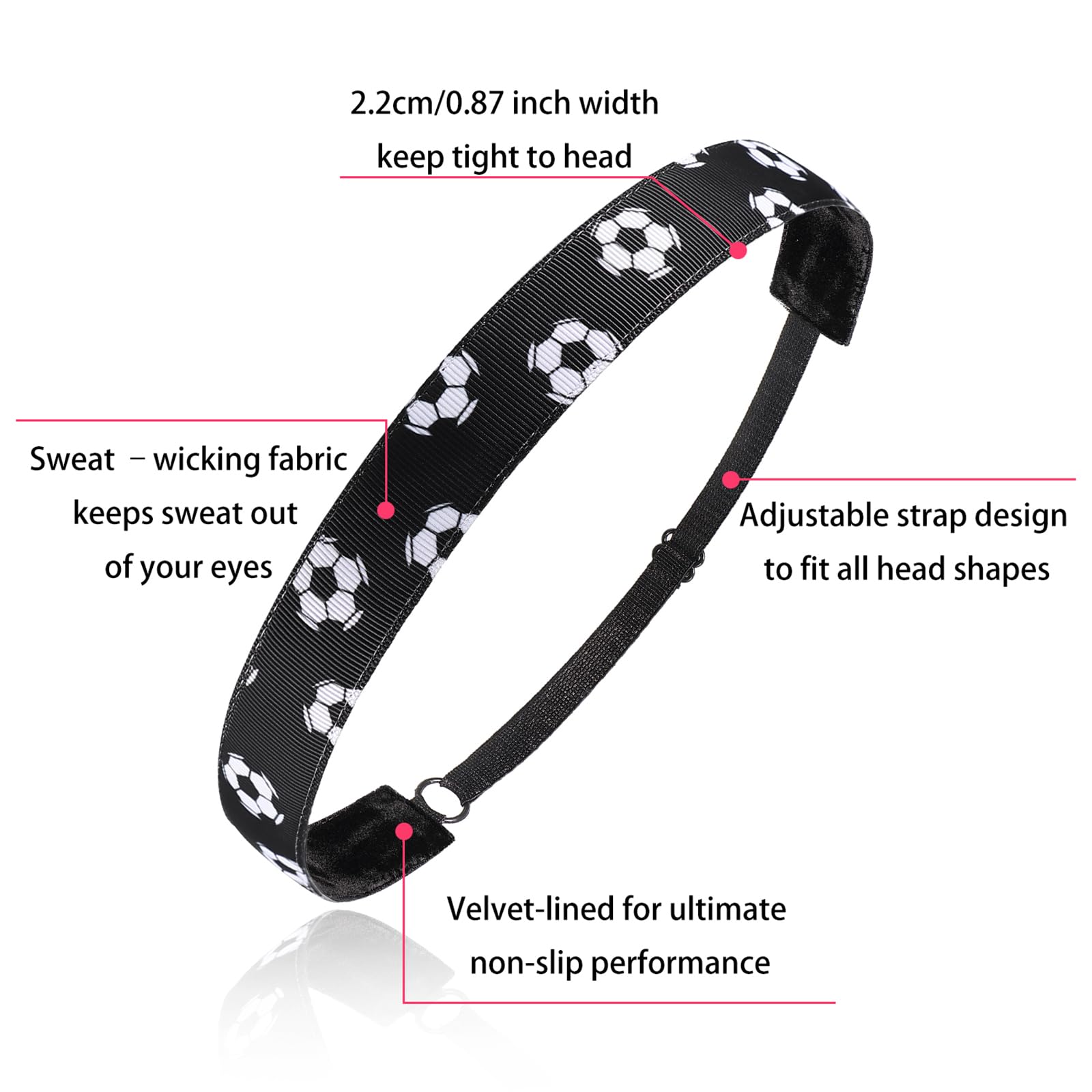 SATINIOR bandeau football ajustable avec boucle pour un ajustement confortable