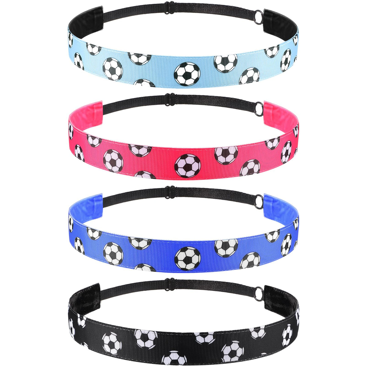 SATINIOR bandeau football anti-glissement noir pour maintien fiable pendant l entraînement