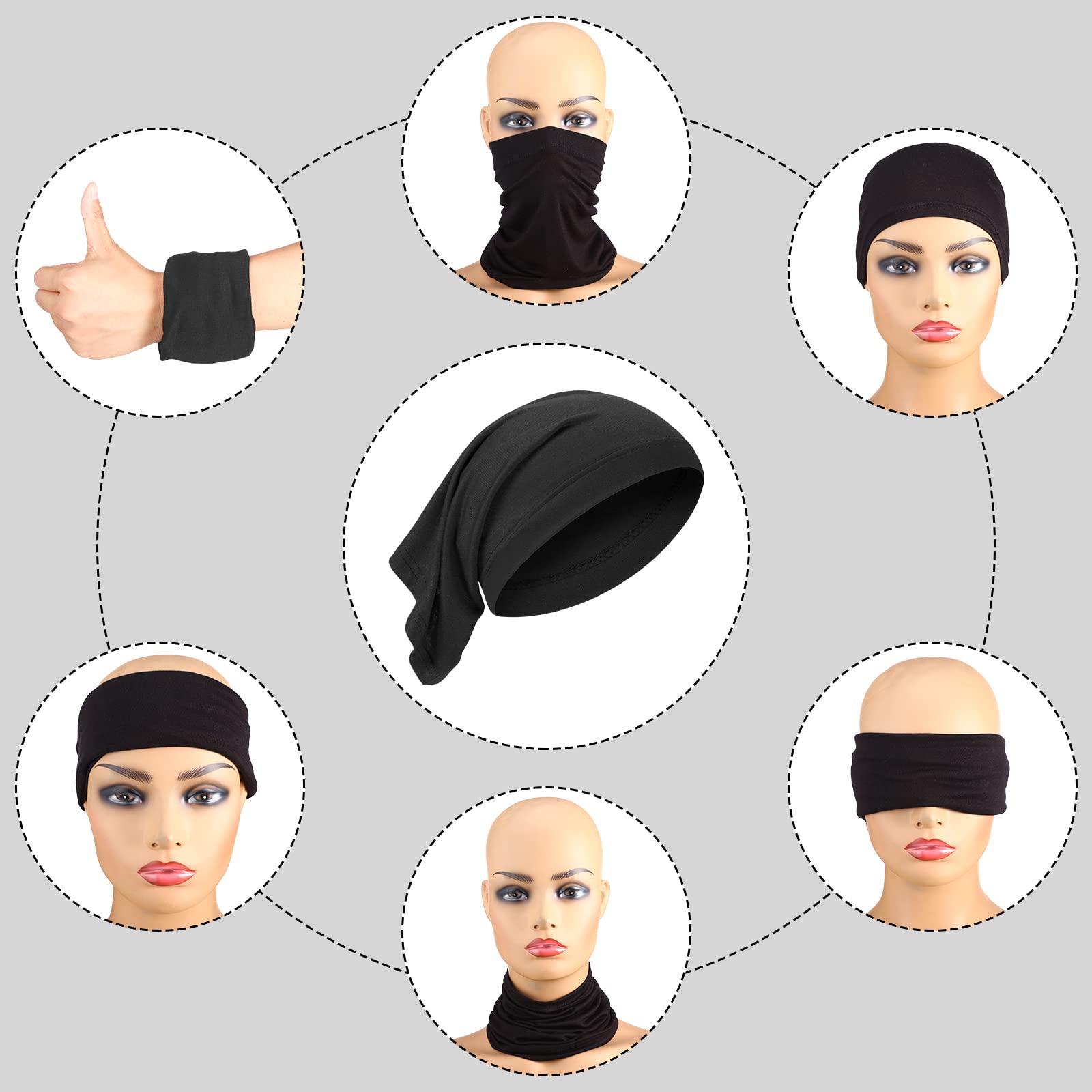 SATINIOR bonnet tubulaire – idéal lors du voyage pour organiser les dreadlocks.