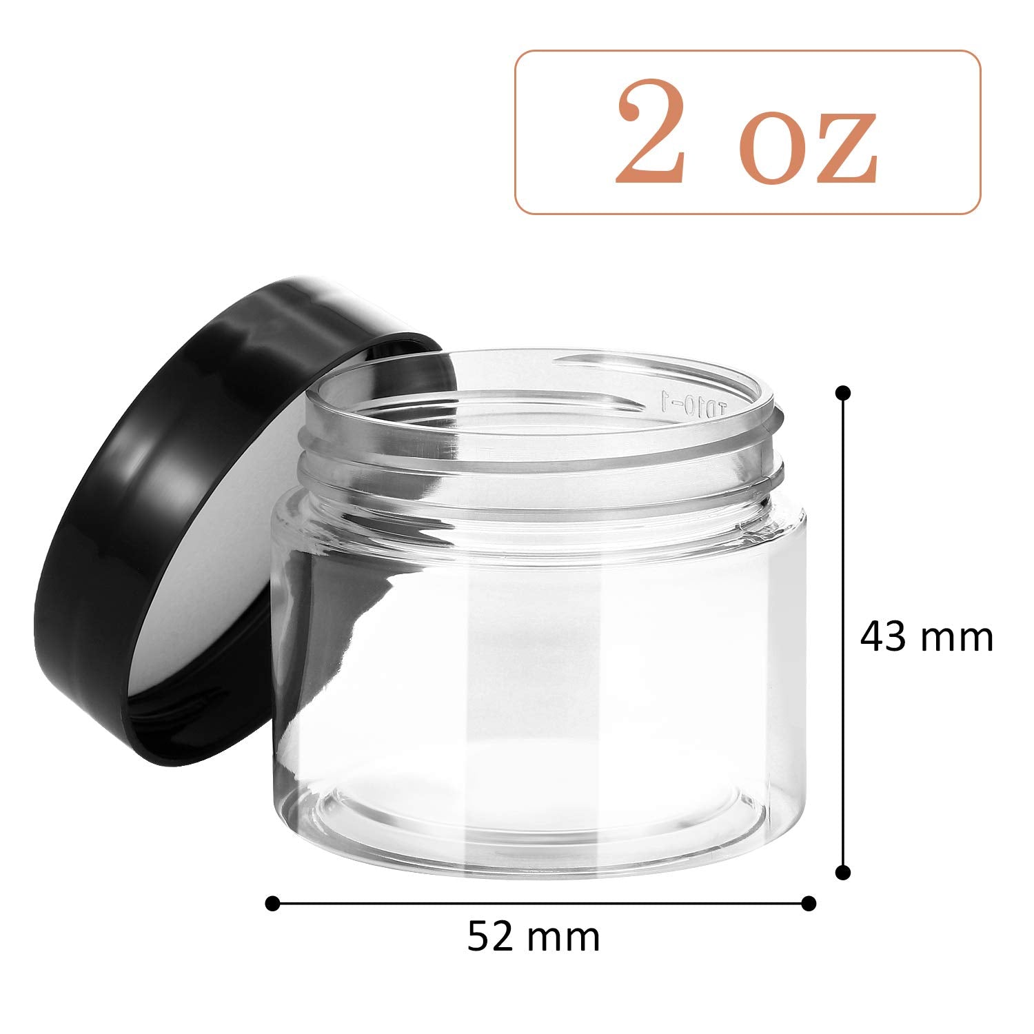 SATINIOR – pot 2oz ouvert, remplissage facile et identification rapide.