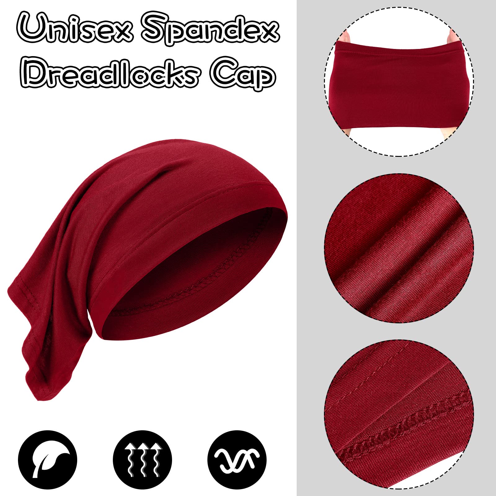 SATINIOR cap-dreadlocks – élastique fiable pour garder les coiffures en place.