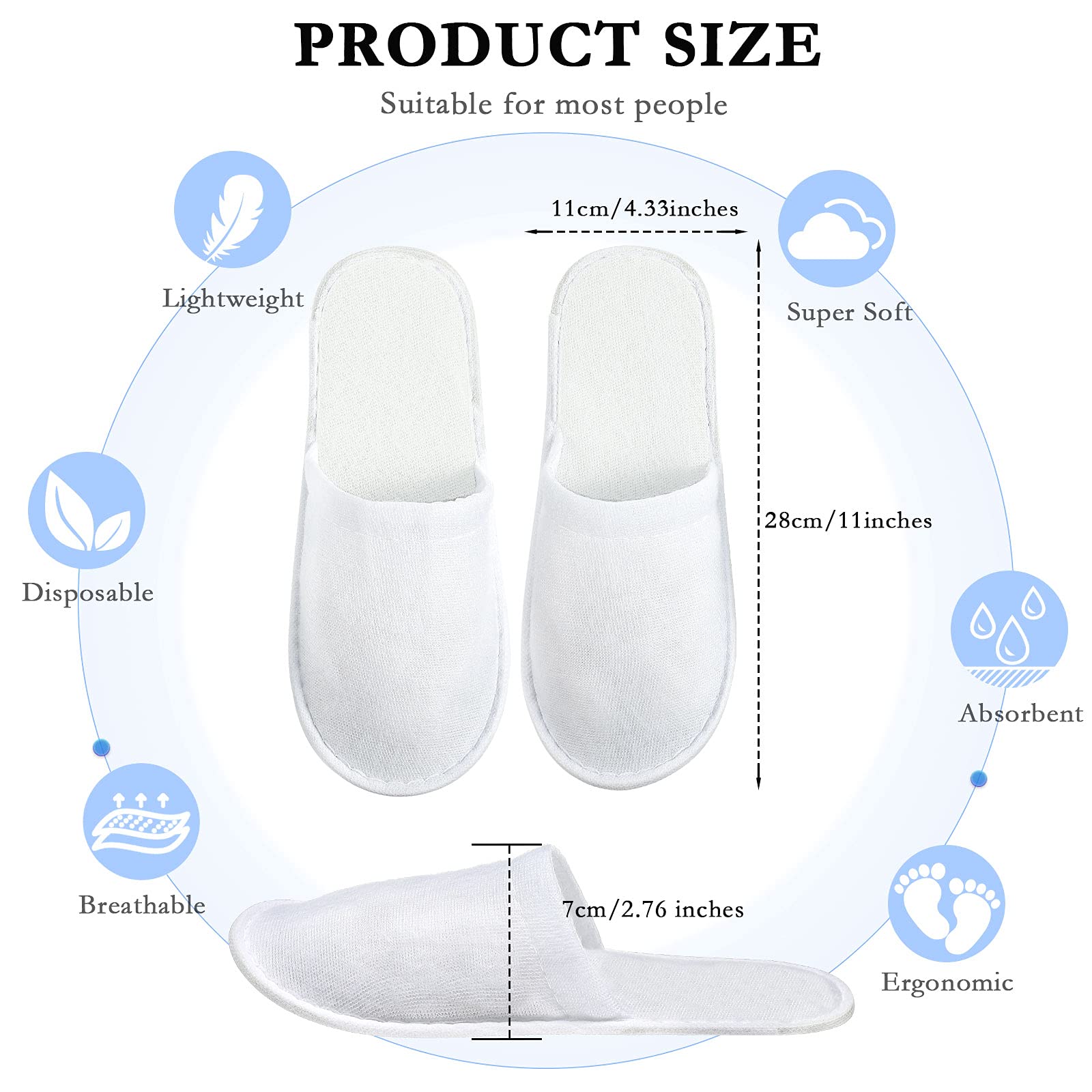 SATINIOR chaussons jetables douceur peluche pour un confort respirant.