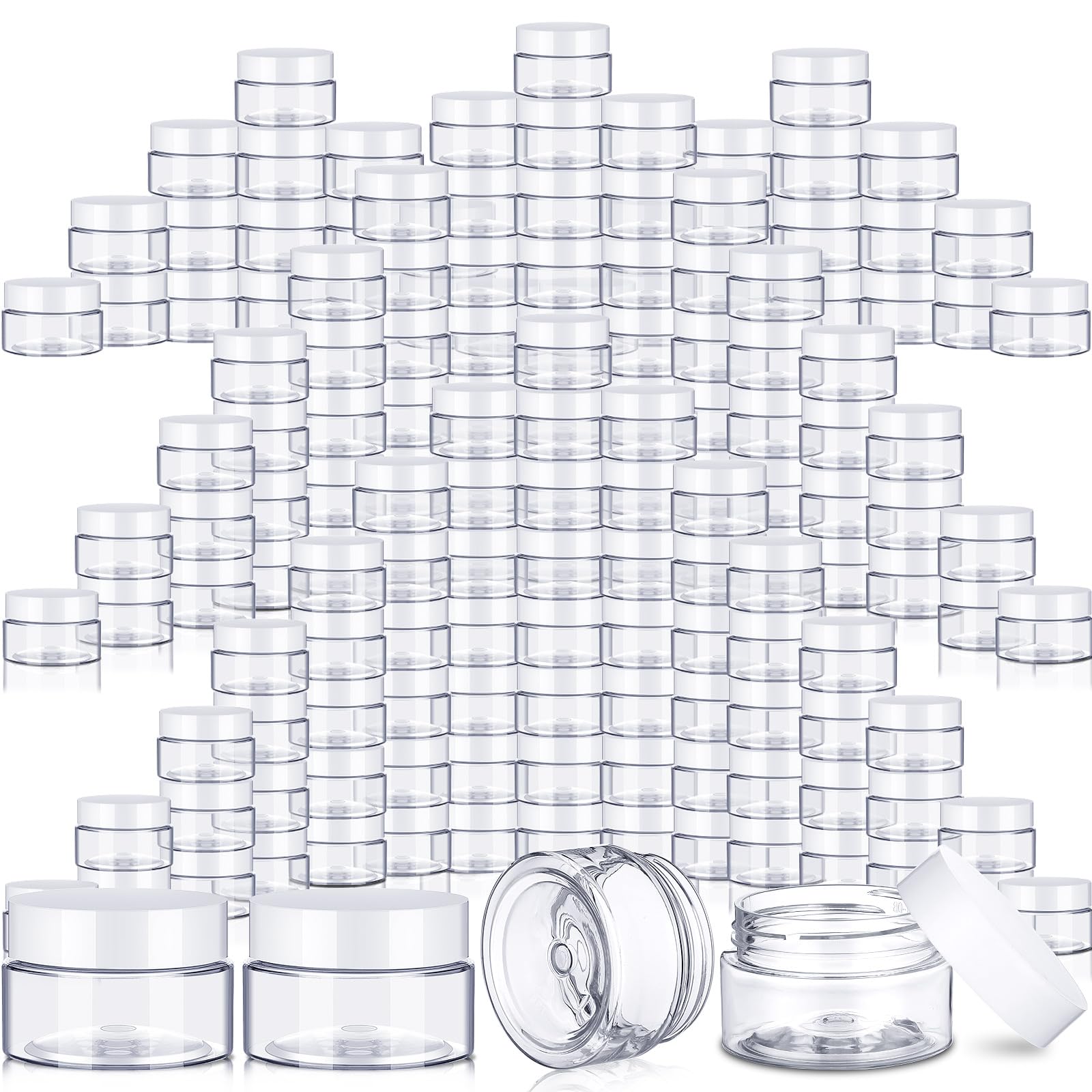 SATINIOR contenants plastiques 2oz avec couvercle, sûrs pour les cosmétiques